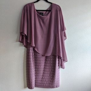 Adrianna Papell Capelet Dress